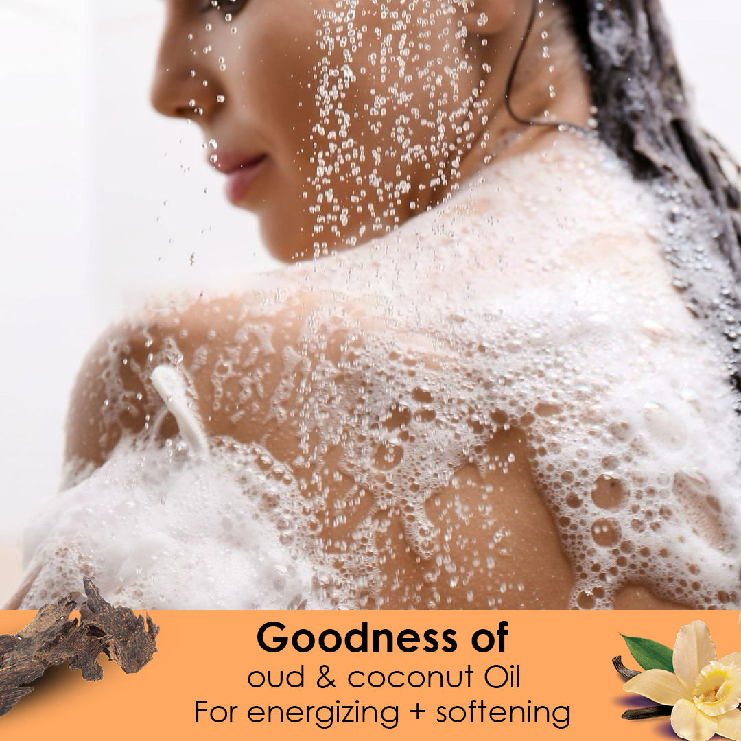 Exotic Oud Shower Gel 750ml | Luxury Oud Fragrance Body Wash | Deep Cleansing, Hydrating & Long-Lasting Freshness for Men & Women