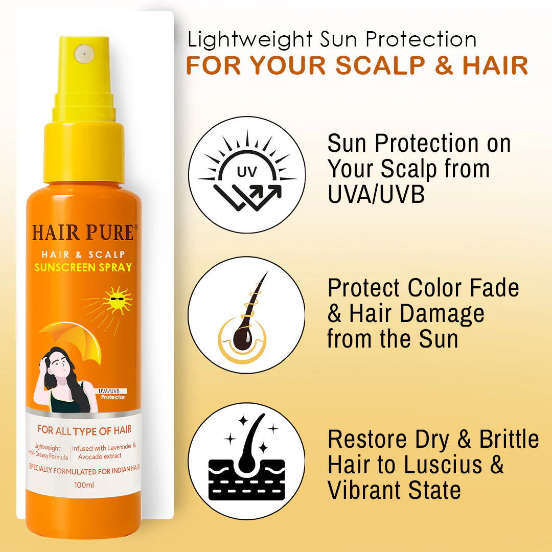 Sunscreen Hair Protector Spray 100ml | UVA/UVB Sunscreen for Hair and Scalp