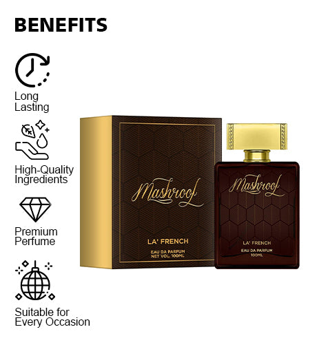 Mashroof Perfume for Men & Women 100ml | Long Lasting Amber Woody Fragrance | Premium Unisex Eau De Parfum | Warm & Intense Scent promises
