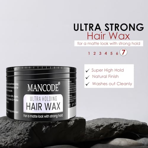 Ultra Holding Hair Wax 100ml | Strong Hold Matte Finish Hair Wax for Men | Long Lasting Styling Wax | Natural Look & Easy Wash