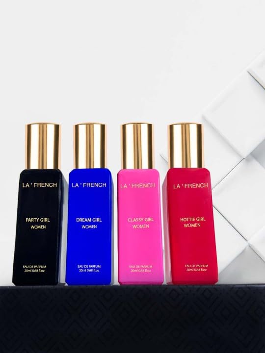 Sassy Luxury Perfume Gift Set for Women – Set of 4 Mini Perfumes (20ml Each) | Long-Lasting & Luxurious Fragrances | Premium Combo Gift Set for Girls & Women | Perfect for Gifting & Everyday Elegance