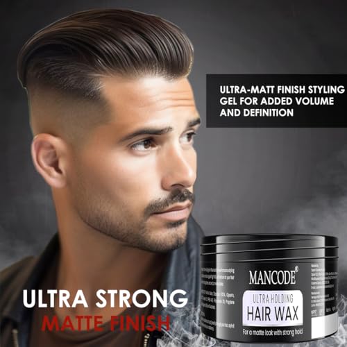 Ultra Holding Hair Wax 100ml | Strong Hold Matte Finish Hair Wax for Men | Long Lasting Styling Wax | Natural Look & Easy Wash