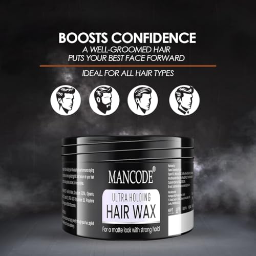 Ultra Holding Hair Wax 100ml | Strong Hold Matte Finish Hair Wax for Men | Long Lasting Styling Wax | Natural Look & Easy Wash