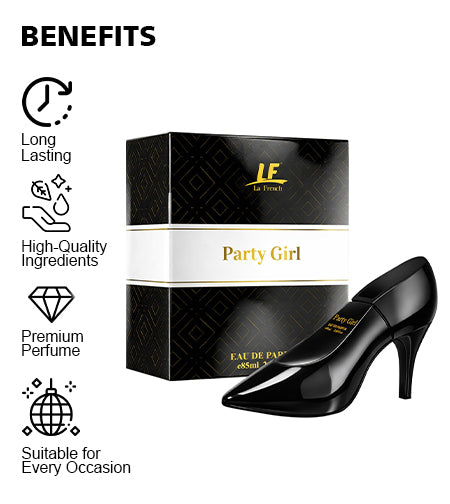 Party Girl Perfume for Women 85ml | Long Lasting Sweet Fruity Floral Fragrance | Premium Eau De Parfum for Women | Fun & Glamorous Party Scent promises