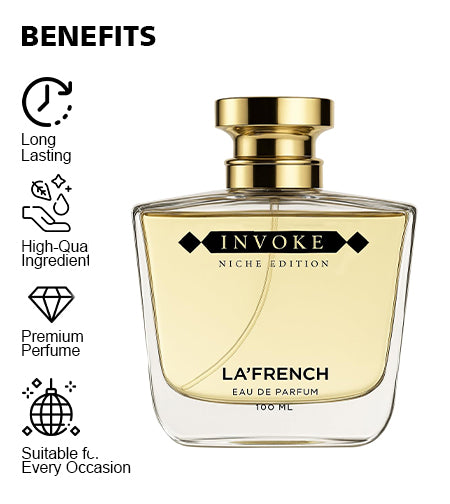 Invoke Perfume for Men & Women 100ml | Long Lasting Aromatic Woody Fragrance | Premium Unisex Eau De Parfum | Fresh & Bold Scent promises