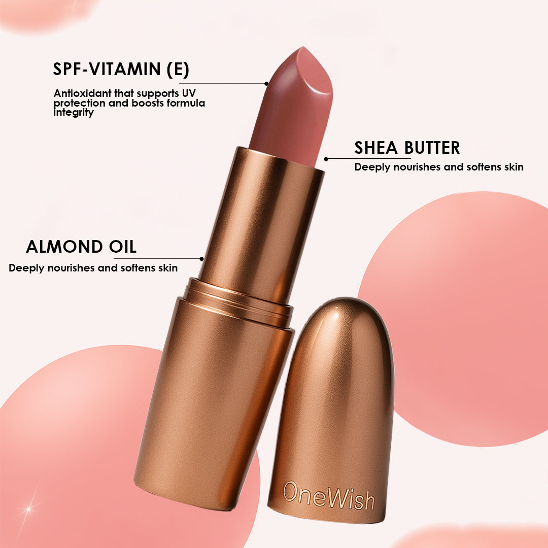 Creamy Matte Lipstick Barely There Shade 12 – Long Lasting Matte Lipstick, Full Coverage, Highly Pigmented Nude Lip Color for Women (3.8g)