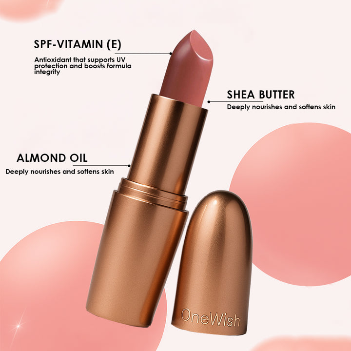 Creamy Matte Lipstick Barely There Shade 12 – Long Lasting Matte Lipstick, Full Coverage, Highly Pigmented Nude Lip Color for Women (3.8g)