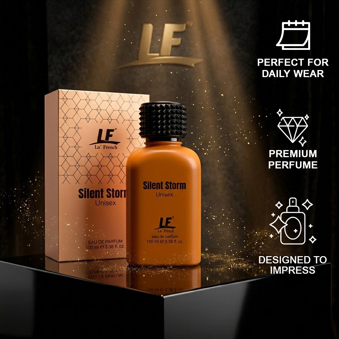 La French Silent Storm Premium Unisex Perfume 100ml | Long-Lasting Eau De Parfum for Men & Women | Citrus, Fresh Spicy, Green & Amber Notes
