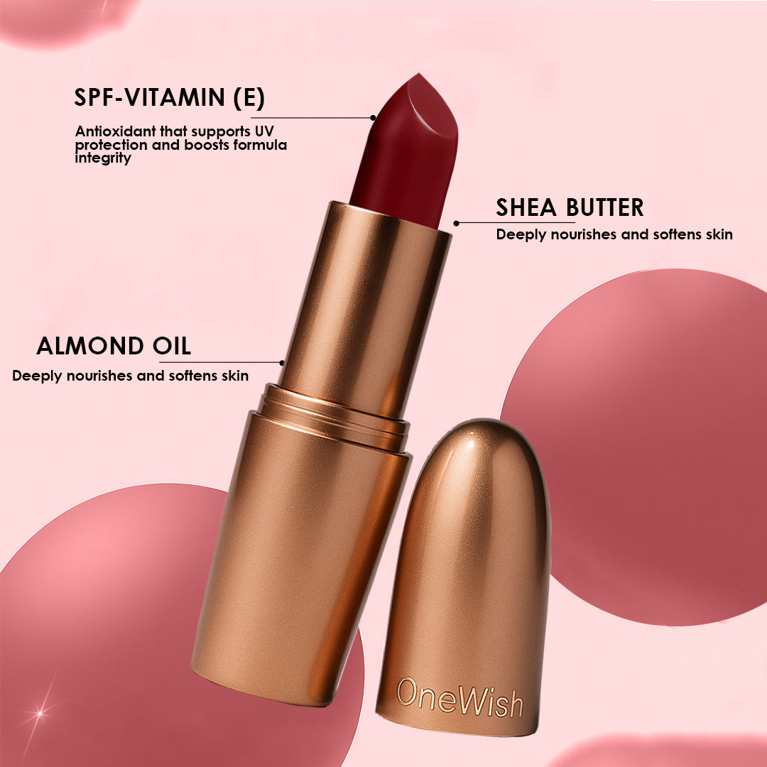 Creamy Matte Lipstick Berry Obsessed Shade 13 – Long Lasting Matte Lipstick, Full Coverage, Highly Pigmented Lip Color for Women (3.8g)