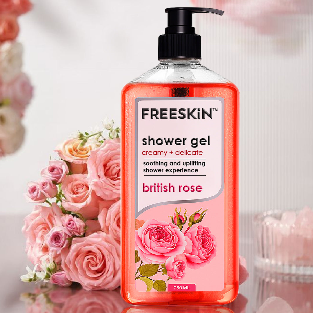 British Rose Shower Gel 750ml | Hydrating Floral Body Wash with Natural Rose Extracts | Gentle Cleanser for Soft, Smooth & Glowing Skin