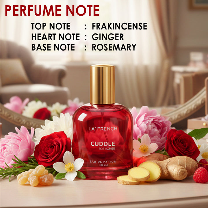 Cuddle Perfume for Women 30ml | Long Lasting Soft Floral Musky Fragrance | Premium Eau De Parfum | Warm & Romantic Daily Wear Scent