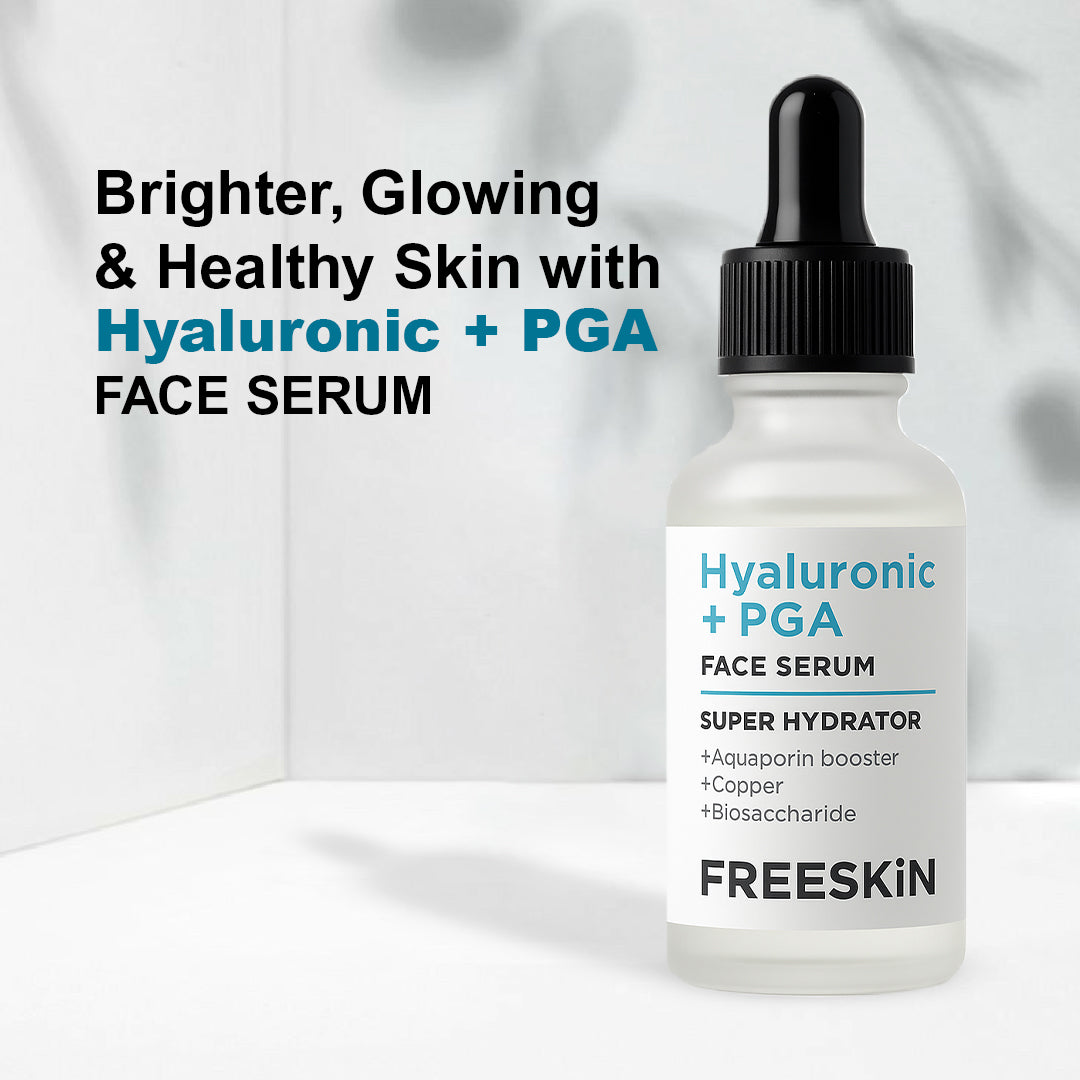 Hyaluronic Acid + PGA Face Serum (30ml) | Deep Hydration & Skin Plumping Serum for Soft, Smooth & Glowing Skin