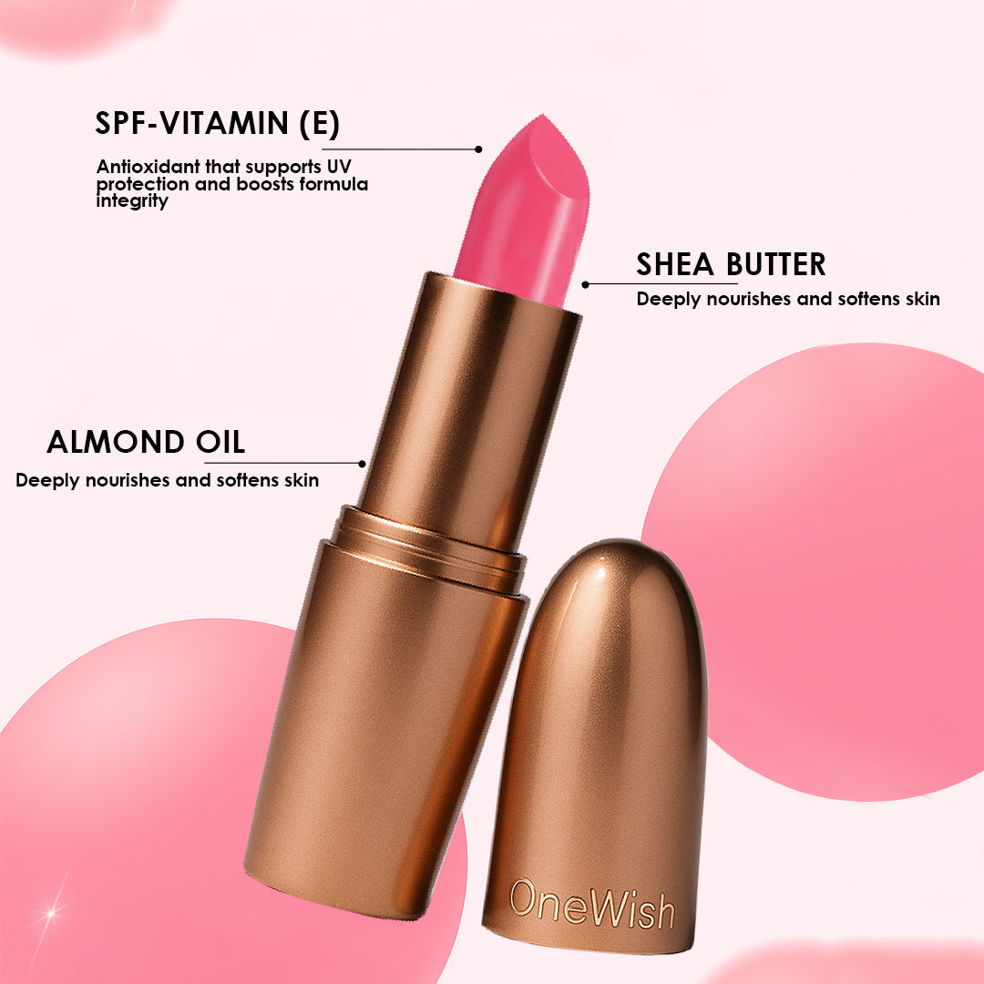 Creamy Matte Lipstick Chill Pink Shade 16 – Long Lasting Matte Lipstick, Full Coverage, Highly Pigmented Lip Color for Women (3.8g)