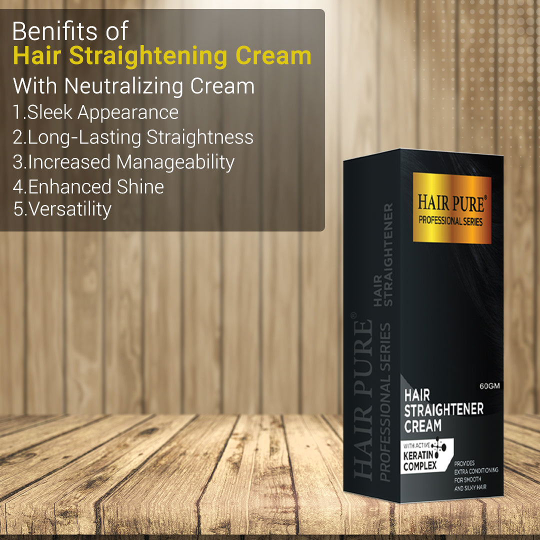 Hair Straightener Cream & Neutralizing Cream 60ml - Keratin Hair Straightening Kit