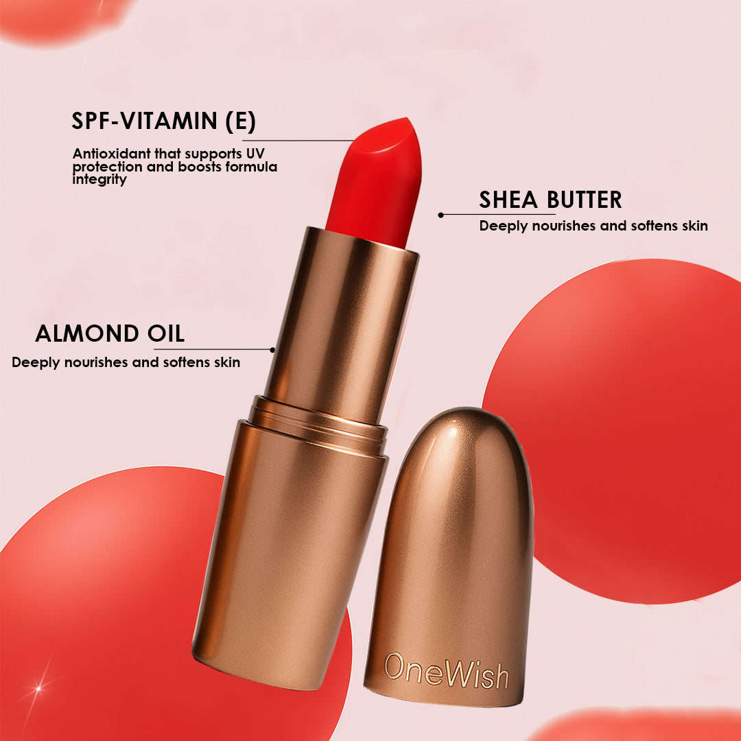 Creamy Matte Lipstick Coral Coded Shade 03 – Long Lasting Matte Lipstick, Full Coverage, Highly Pigmented Coral Lip Color for Women (3.8g)