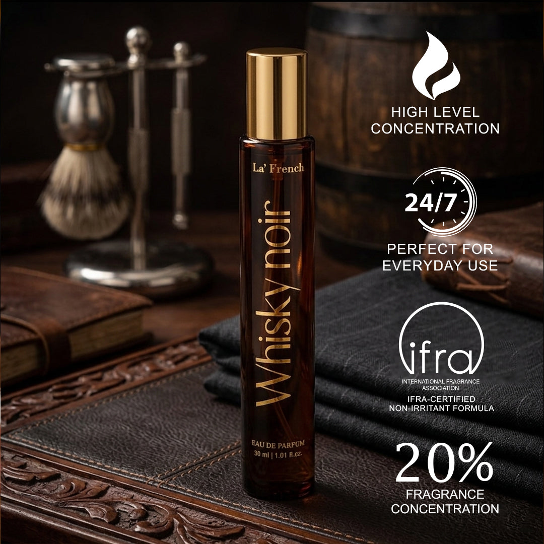 Whisky Noir Eau De Parfum 30ml | Premium Long-Lasting Bold Woody Perfume for Men