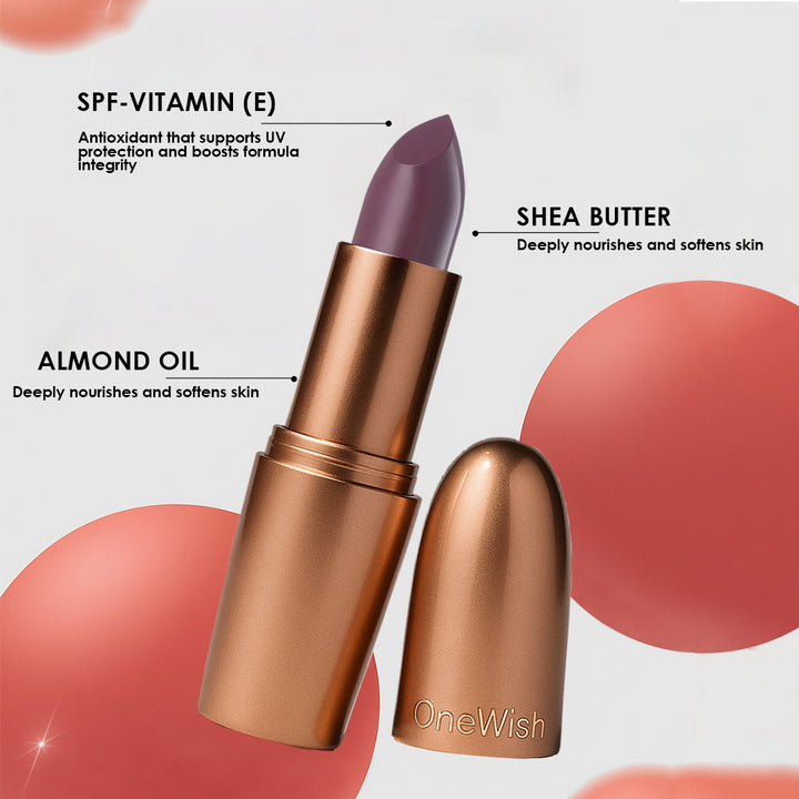 Creamy Matte Lipstick Wined Up Shade 09 – Long Lasting Matte Lipstick, Full Coverage, Highly Pigmented Wine Lip Color for Women (3.8g)