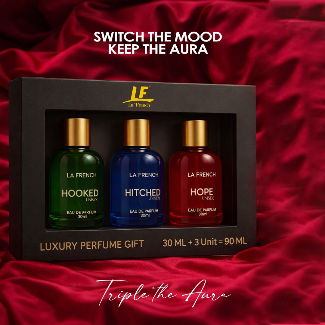 Best Fragrance for Unisex Aquatic and Citrus | Best Gift Hamper Set of 3 (Hang Out + Date Out + Look Out) Upto 24 hrs lasting (Eau De Parfum) | Perfume Gift Set for Men & Women
