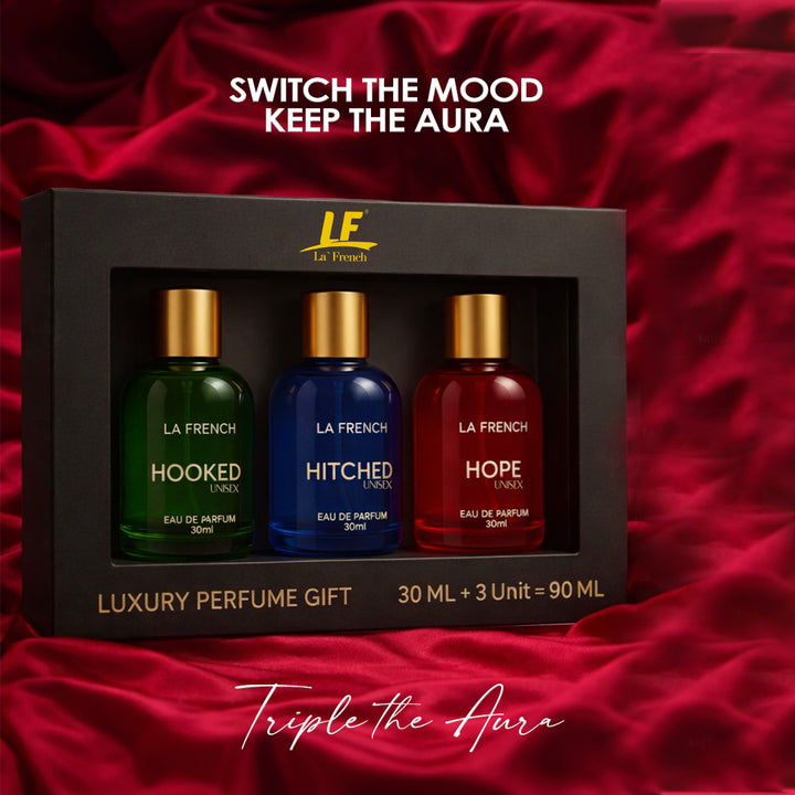 Best Fragrance for Unisex Aquatic and Citrus | Best Gift Hamper Set of 3 (Hang Out + Date Out + Look Out) Upto 24 hrs lasting (Eau De Parfum) | Perfume Gift Set for Men & Women