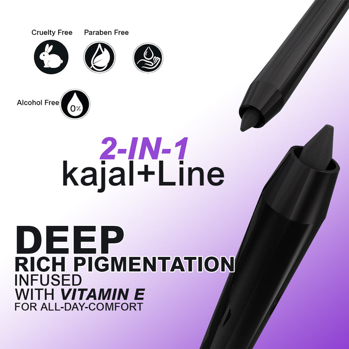 Kohl Kajal Bold Black 0.3g – Smudge-Proof, Waterproof & Long-Lasting Eye Kajal