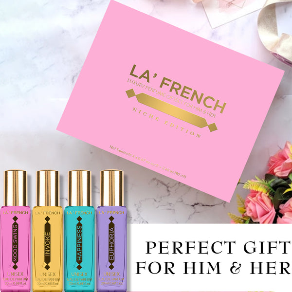 Niche Edition Luxury Perfume Gift Set 4x20ml | Euphoria, Mood Swing, Happiness & Invoke | Long-Lasting Eau De Parfum Gift Set