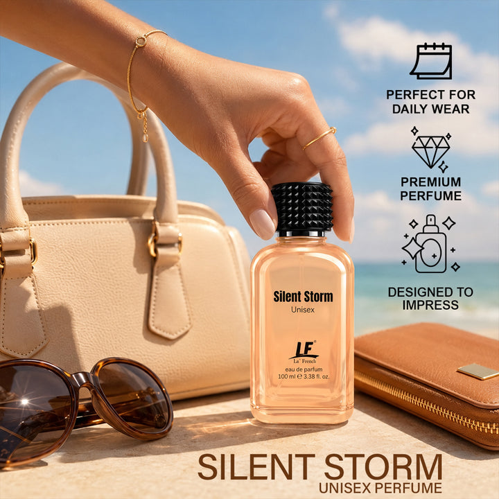 La French Silent Storm Premium Unisex Perfume 100ml | Long-Lasting Eau De Parfum for Men & Women | Citrus, Fresh Spicy, Green & Amber Notes
