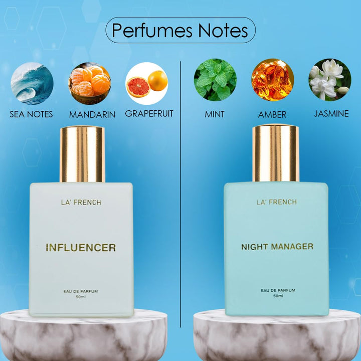 La French Unisex Perfume Gift Set Influencer & Night Manager Gift Set (2 x 50ml)