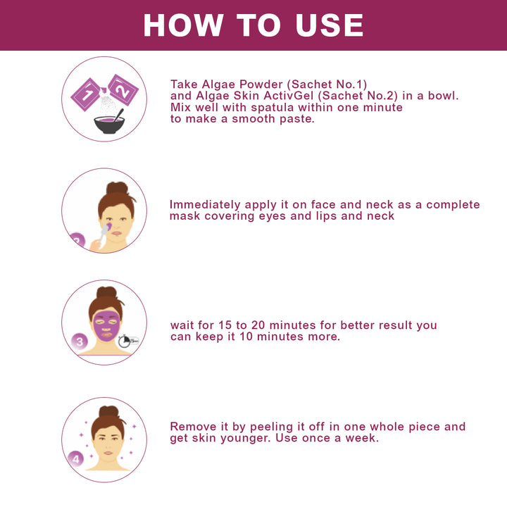1% Salicylic Algae Peel Off Mask Powder + Gel (25g + 75ml) | Deep Cleansing Anti-Acne Face Mask | Oil Control, Blackhead Removal & Pore Tightening
