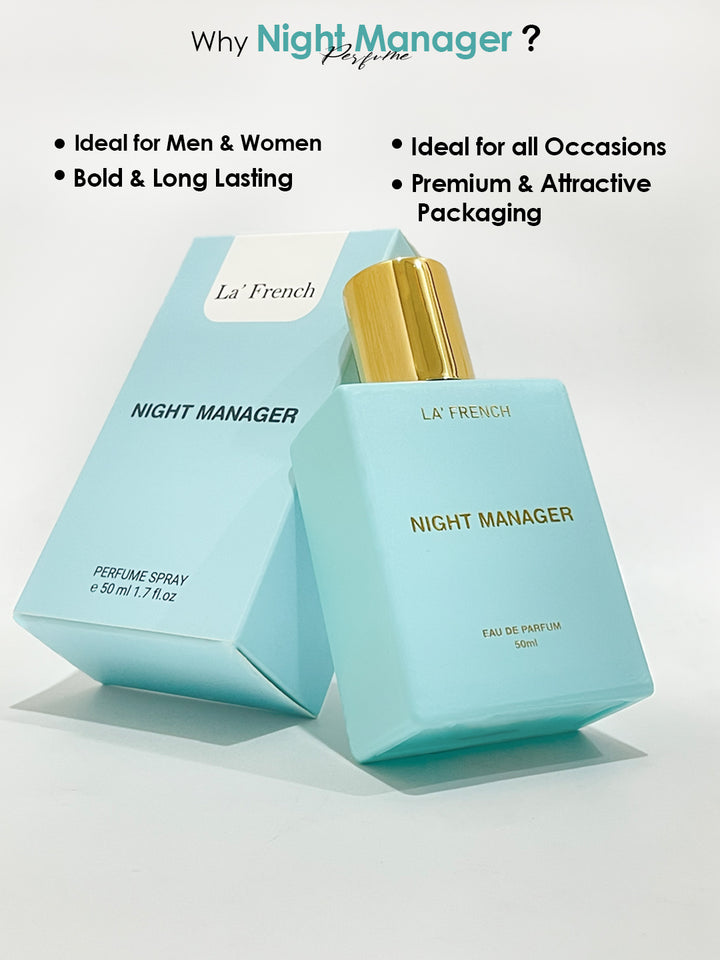 Night Manager Perfume for Men & Women 50ml | Long Lasting Warm Woody Spicy Fragrance | Premium Unisex Eau De Parfum | Elegant Night Scent
