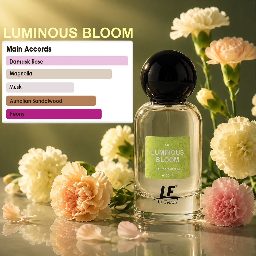 La French Luminous Bloom Unisex Perfume 50ml | Long-Lasting Eau de Perfume | Premium Luxury Fragrance for Men & Women | Floral, Fruity & Musky Scent