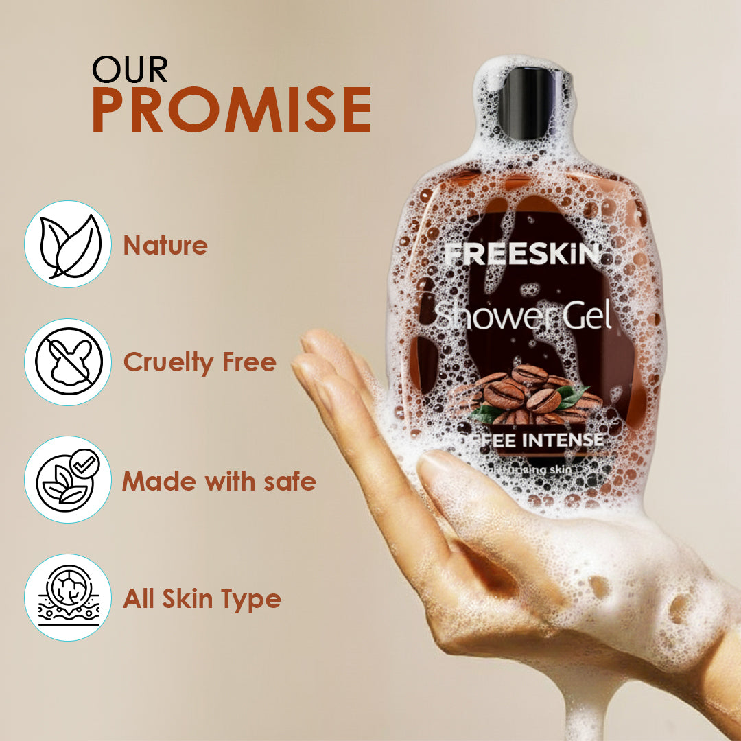 Coffee Intense Shower Gel 400ml | Energizing Coffee Body Wash | Deep Cleansing, Moisturizing & Refreshing Skin Cleanser for Men & Women