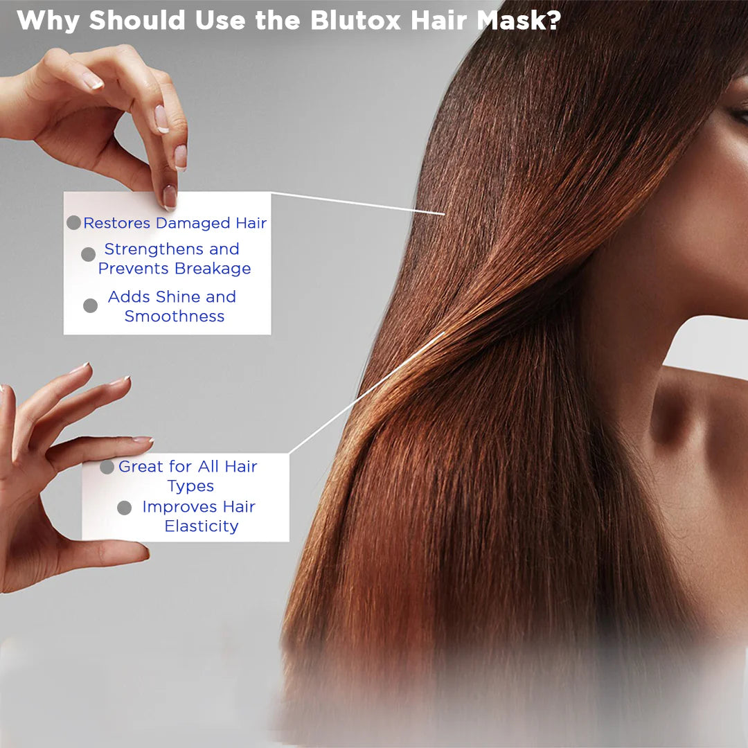 Bluetox Repair Hair Mask 900ml - Damage & Split End Repair for Dry, Damaged & Frizzy Hair