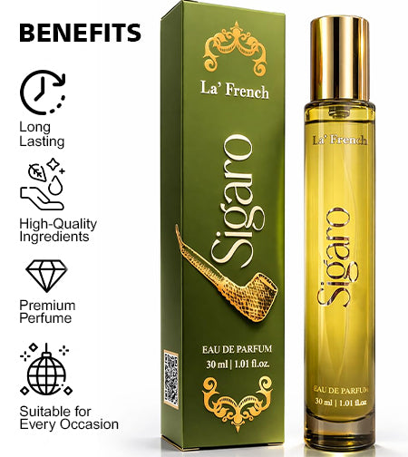 Sigaro Perfume 30ml | Long Lasting Tobacco Woody Spicy Fragrance for Men & Women | Premium Unisex Eau De Parfum | Rich & Bold Signature Scent promises