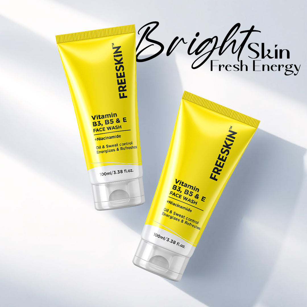 Vitamin B3, B5 & E Face Wash 100ml | Niacinamide Oil Control Cleanser | Hydrating, Pore Minimizing & Brightening Facewash for Men & Women