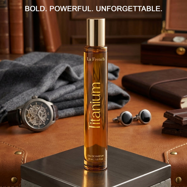 Titanium Perfume 30ml | Long Lasting Fresh Metallic Woody Fragrance for Men & Women | Premium Unisex Eau De Parfum | Strong & Modern Signature Scent