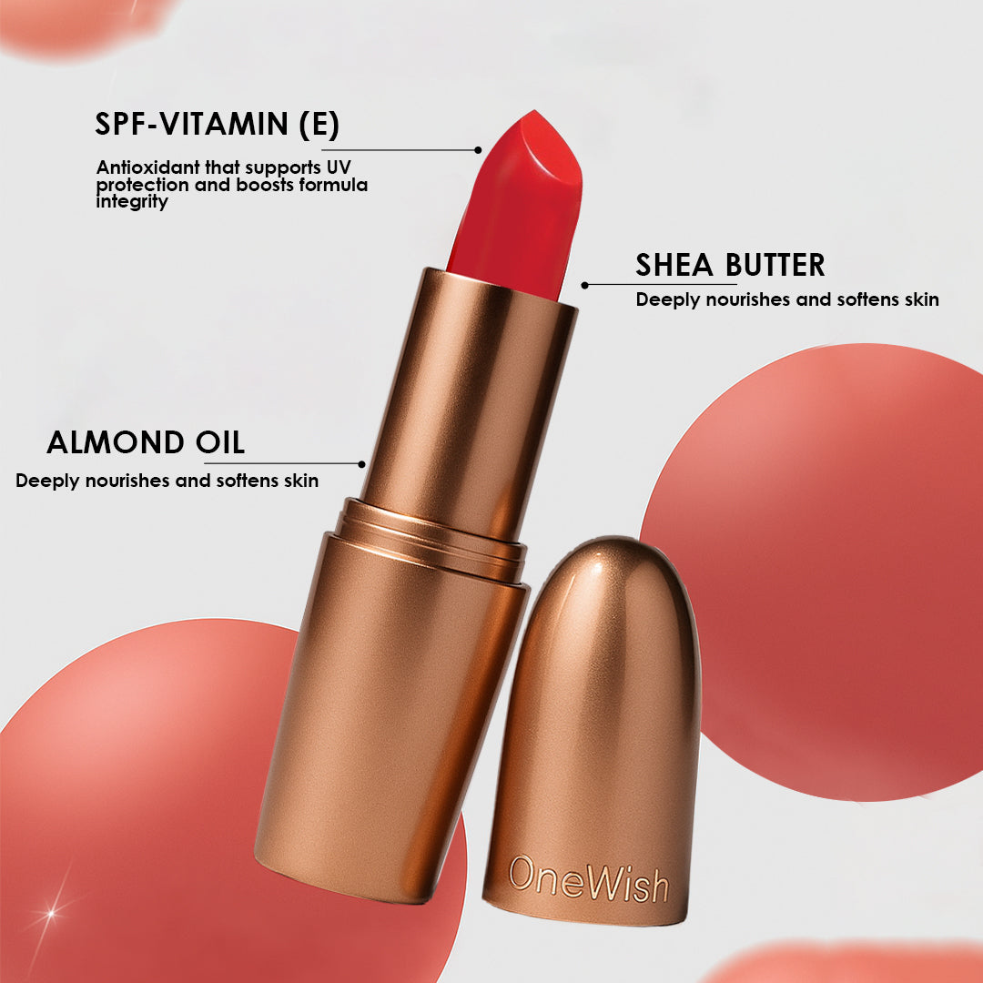Creamy Matte Lipstick Red Flag 3.8g (Shade 27) – Long-Lasting, Full Coverage Bold Red Matte Lipstick