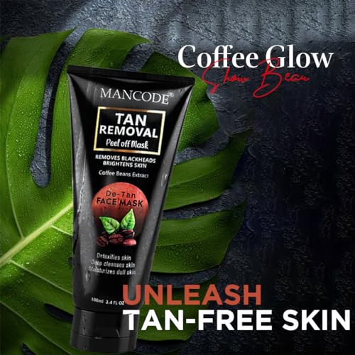 Tan Removal Peel Off Mask 100ml | Blackhead Removal Mask for Men & Women | Brightening Exfoliating Face Mask for Smooth Skin