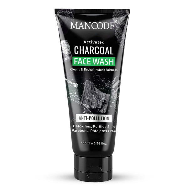 Activated Charcoal Face Wash 100ml | Deep Cleansing Face Wash for Men