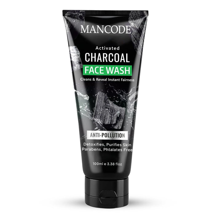 Activated Charcoal Face Wash 100ml | Deep Cleansing Face Wash for Men | Oil Control & Anti-Acne Cleanser | Unclogs Pores & Refreshes Skin - our product
