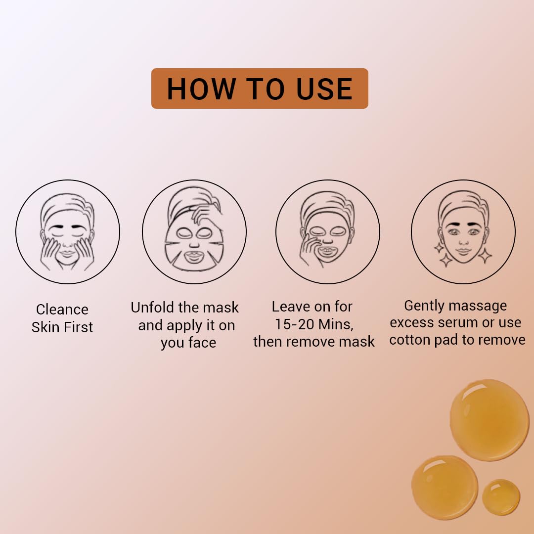 De Tan Facial Sheet Mask 25ml Combo Pack of 5 | Instant Tan Removal