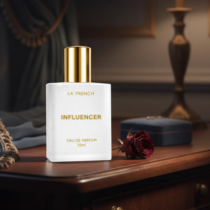 Influencer Perfume for Men & Women 50ml | Long Lasting Fresh Fruity Floral Fragrance | Premium Unisex Eau De Parfum | Modern & Trendy Scent