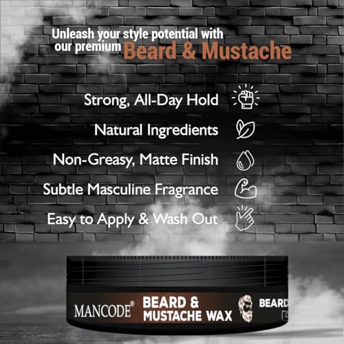 Beard & Mustache Wax | Strong Hold & Styling 50ml