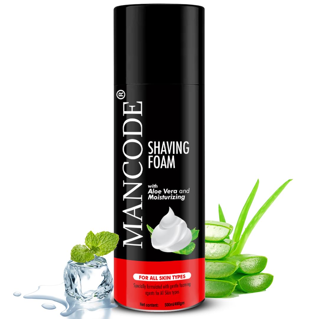 Shaving Foam for Men with Aloe Vera & Moisturizing Formula – 500ml