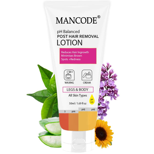 PH Balanced Post Hair Removal Lotion 50ml | Soothing After Wax & Shave Lotion | Reduces Redness, Irritation & Ingrown Hair Care for Smooth Skin