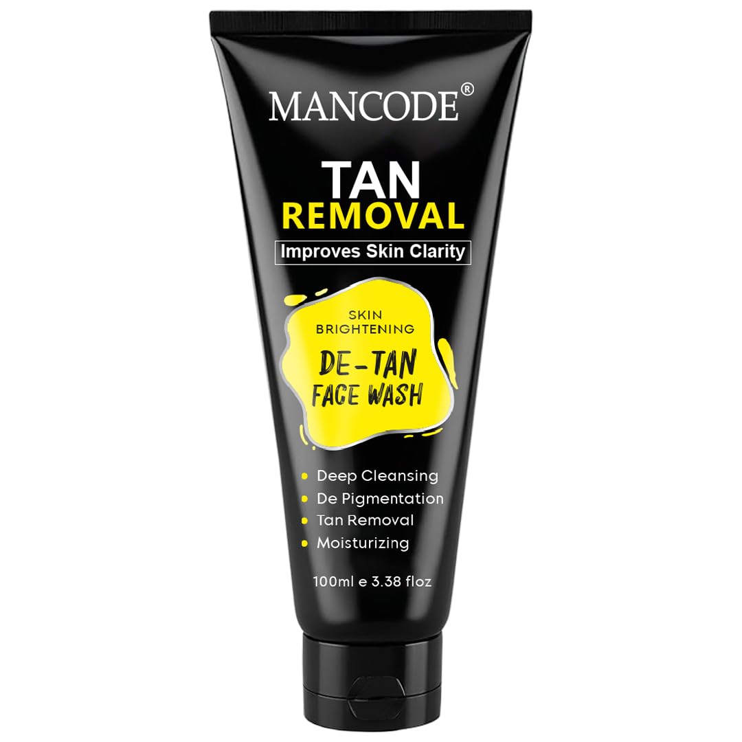 De- Tan Removal Face Wash (100ml) | Brightening & Deep Cleansing Formula for Tan, Dark Spots & Uneven Skin Tone