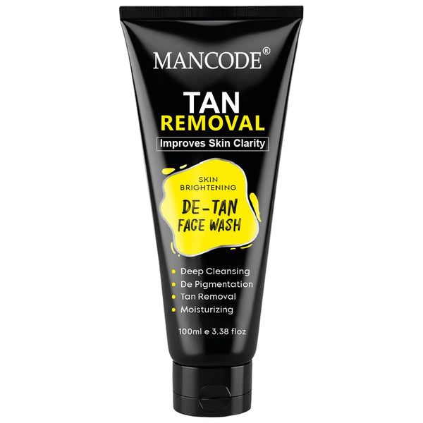 De- Tan Removal Face Wash (100ml) | Brightening & Deep Cleansing Formula for Tan, Dark Spots & Uneven Skin Tone
