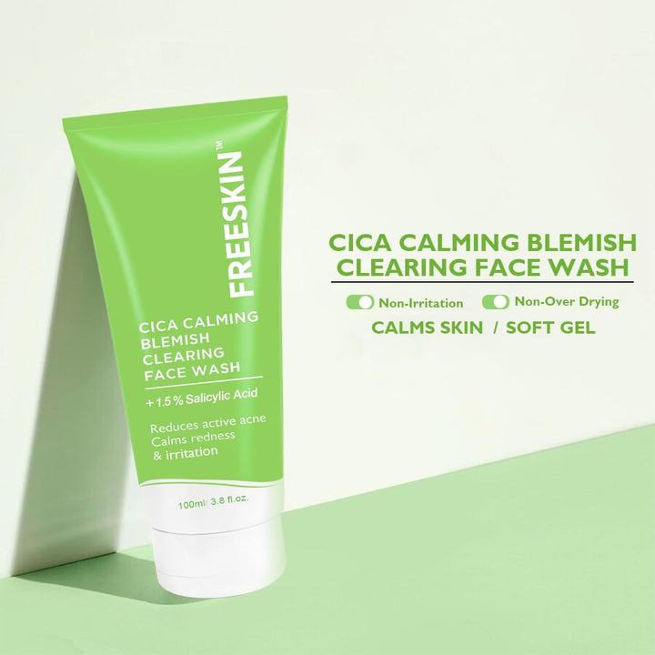 CICA Calming Blemish Clearing Face Wash 100ml | 1.5% Salicylic Acid Cleanser | Anti-Acne Face Wash for Oil Control, Blackhead Removal & Clear Skin