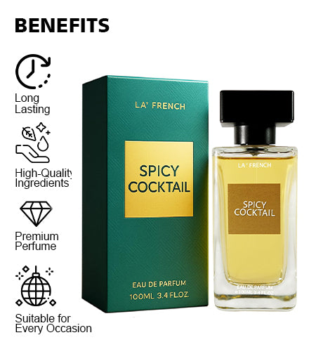 Spicy Cocktail Eau de Parfum | Long Lasting Spicy Oriental Fragrance | Premium Perfume for Men & Women | Bold & Luxurious Scent promises