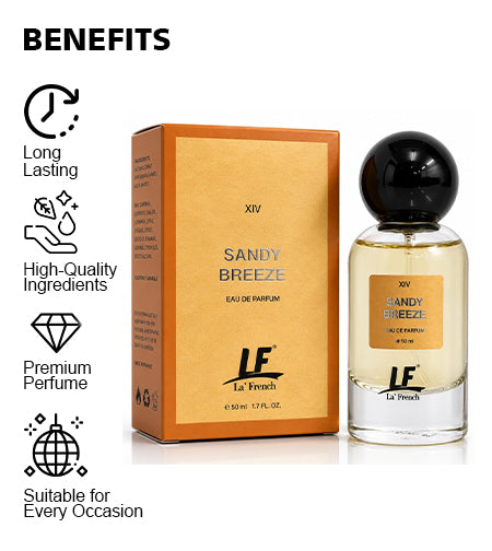La French Sandy Breeze Unisex Perfume 50ml | Long Lasting Fresh Aquatic Fragrance | Premium Eau De Parfum for Men & Women promises