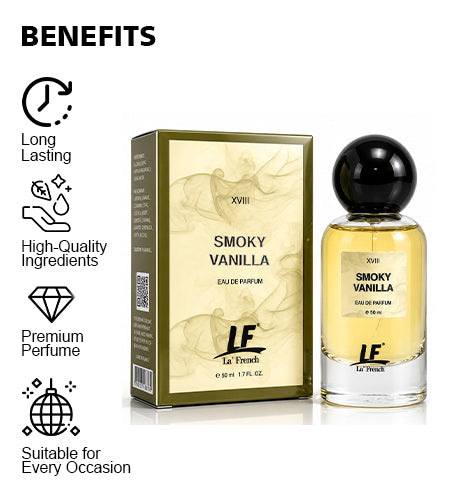 Smoky Vanilla Perfume for Men & Women 50ml | Premium Long Lasting Eau De Parfum promises